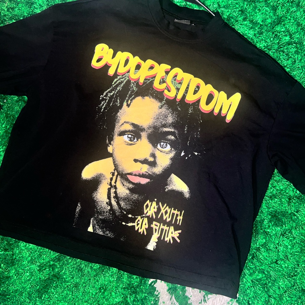 Oversized tee by dopest dom brand owner located in Michigan